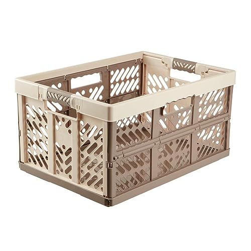 keeeper Stabile Profi-Klappbox mit Soft-Touch Griffen, 54 x 37 x 28 cm, 45 l, Ben, Creme/Taupe von keeeper