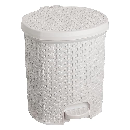 keeeper Treteimer, 11,5 l, Mülleimer mit Tretpedal, Tjark, Nordic White (Weiß) von keeeper