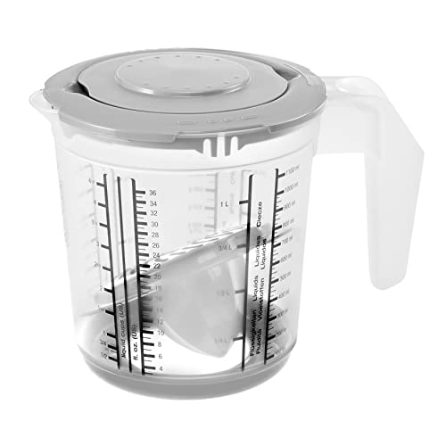 keeeper Messkannenset 4 in 1, Mit Spritzschutz und Zitruspresse, Anti-Rutsch-Funktion, 1 l, Matteo, 14 x 14 x 15 cm, Nordic Grey keeeper Messkannenset 4 in 1, Mit Spritzschutz und Zitruspresse, Anti-Rutsch-Funktion, 1 l, Matteo, 14 x 14 x 15 cm, Nordic Grey von keeeper