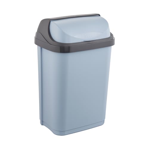 keeeper Abfallbehälter mit Rolldeckel, 10 l, 25,5 x 19 x 39 cm, Rasmus, Blau (Nordic Blue) von keeeper