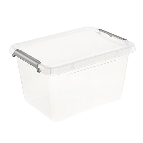 keeeper Aufbewahrungs-/Clipbox lara, 2 l, 19,5 x 15 x 11, Modular stapelbar, Clipdeckel zum Verschließen, Transparent von keeeper