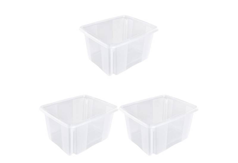 keeeper Aufbewahrungsbox Emil, 3er Set, 24 L, 41 x 34,5 x 22 cm (Set, 3 St), ineinander und aufeinander stapelbar von keeeper