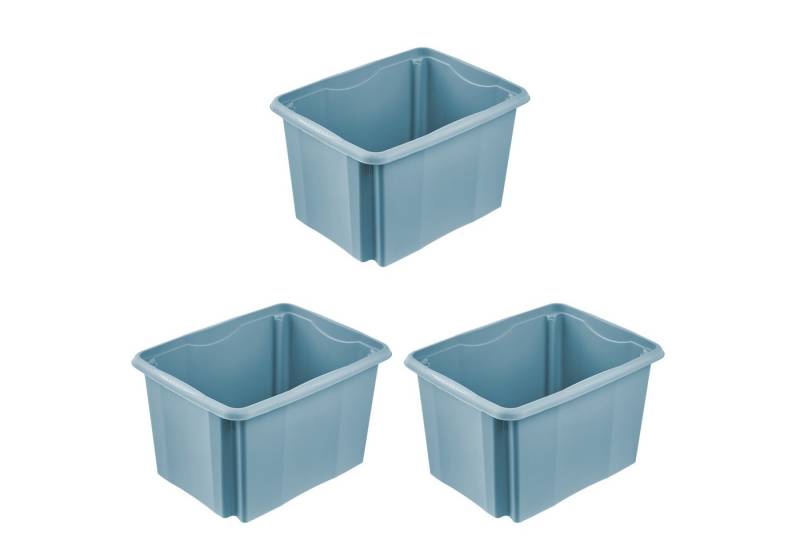 keeeper Aufbewahrungsbox Emil, 3er Set, 30 L, 44,5 x 34,5 x 27 cm (Set, 3 St), ineinander und aufeinander stapelbar von keeeper