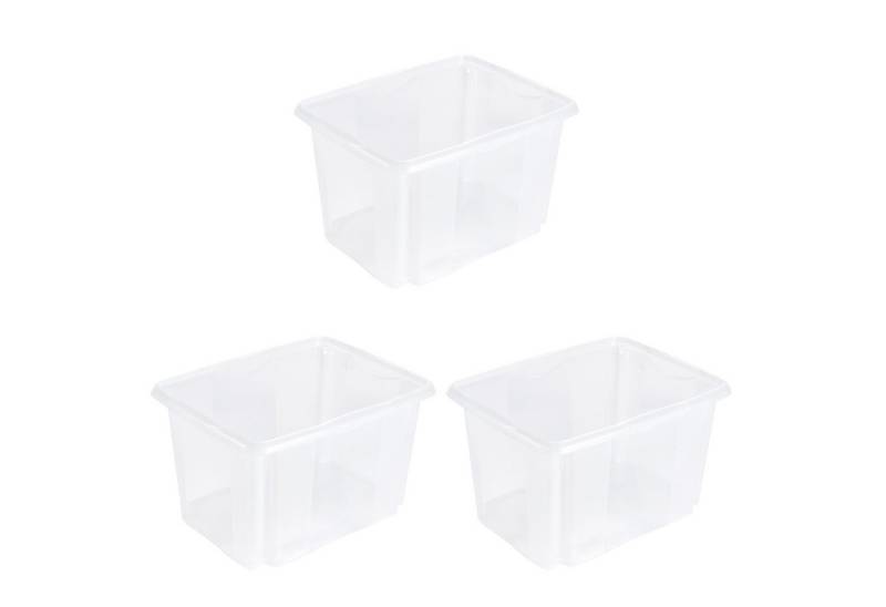 keeeper Aufbewahrungsbox Emil, 3er Set, 30 L, 44,5 x 34,5 x 27 cm (Set, 3 St), ineinander und aufeinander stapelbar von keeeper