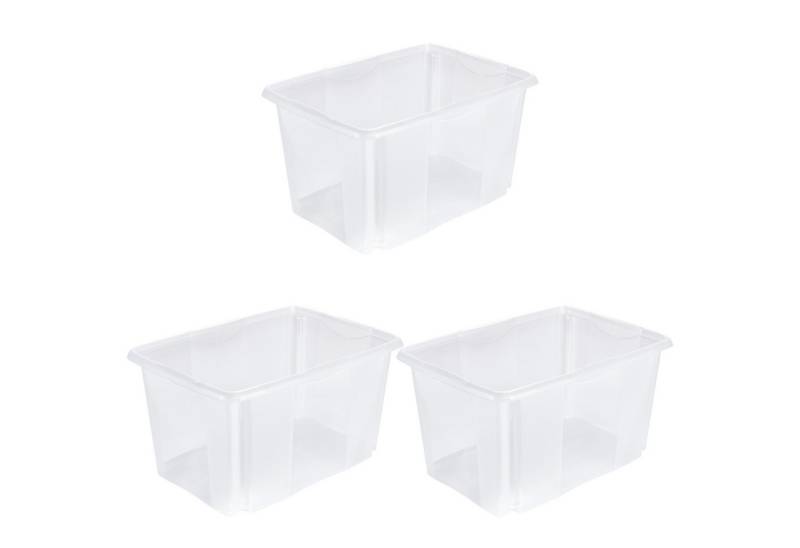 keeeper Aufbewahrungsbox Emil, 3er Set, 45 L, 54,5 x 39 x 29,5 cm (Set, 3 St), ineinander und aufeinander stapelbar von keeeper