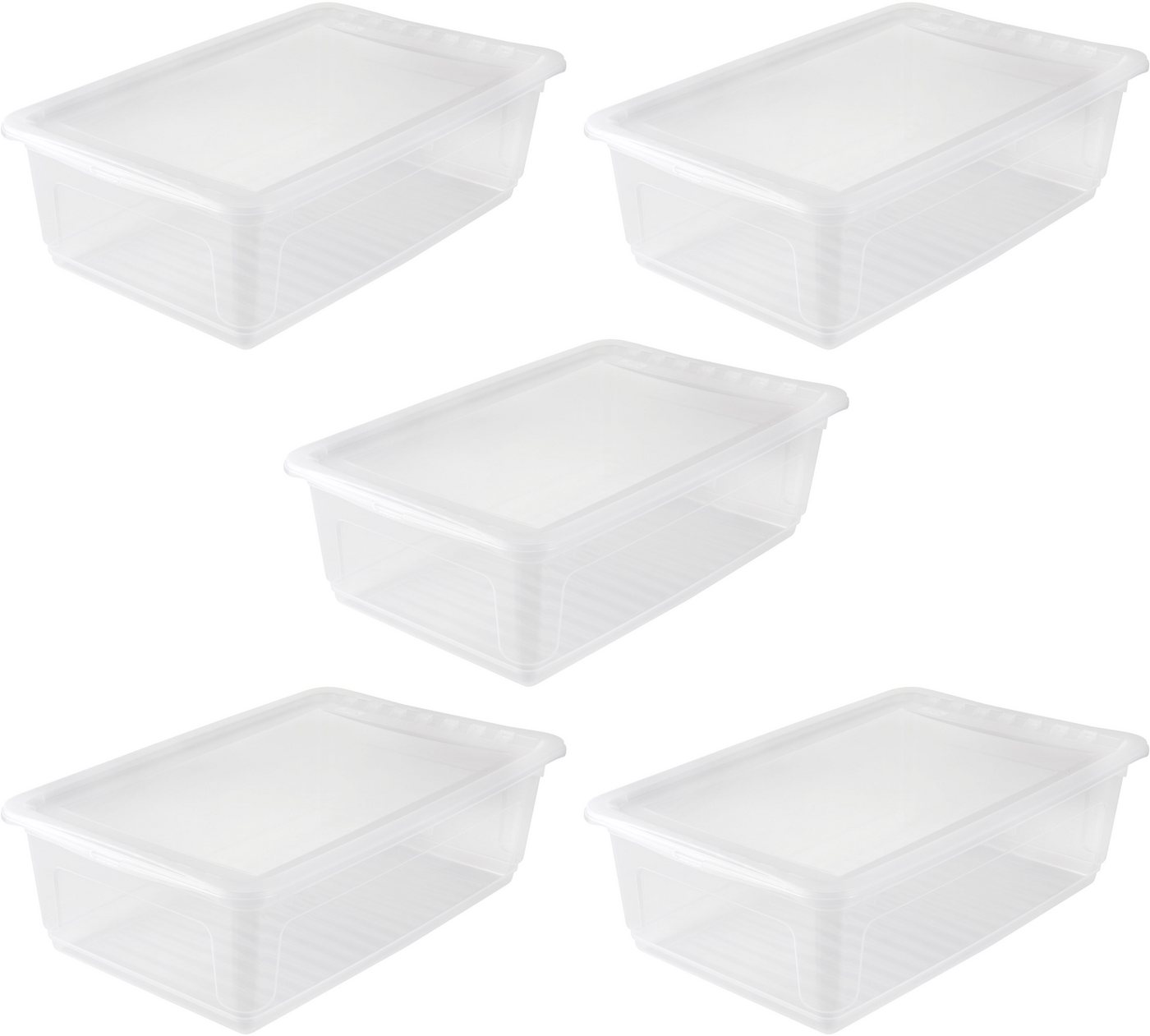 keeeper Aufbewahrungsbox bea, 5er Set, mit Air Control-System 30L, 59 x 39 x 18 cm (Set, 5 St), Air-Control-System, stapelbar von keeeper