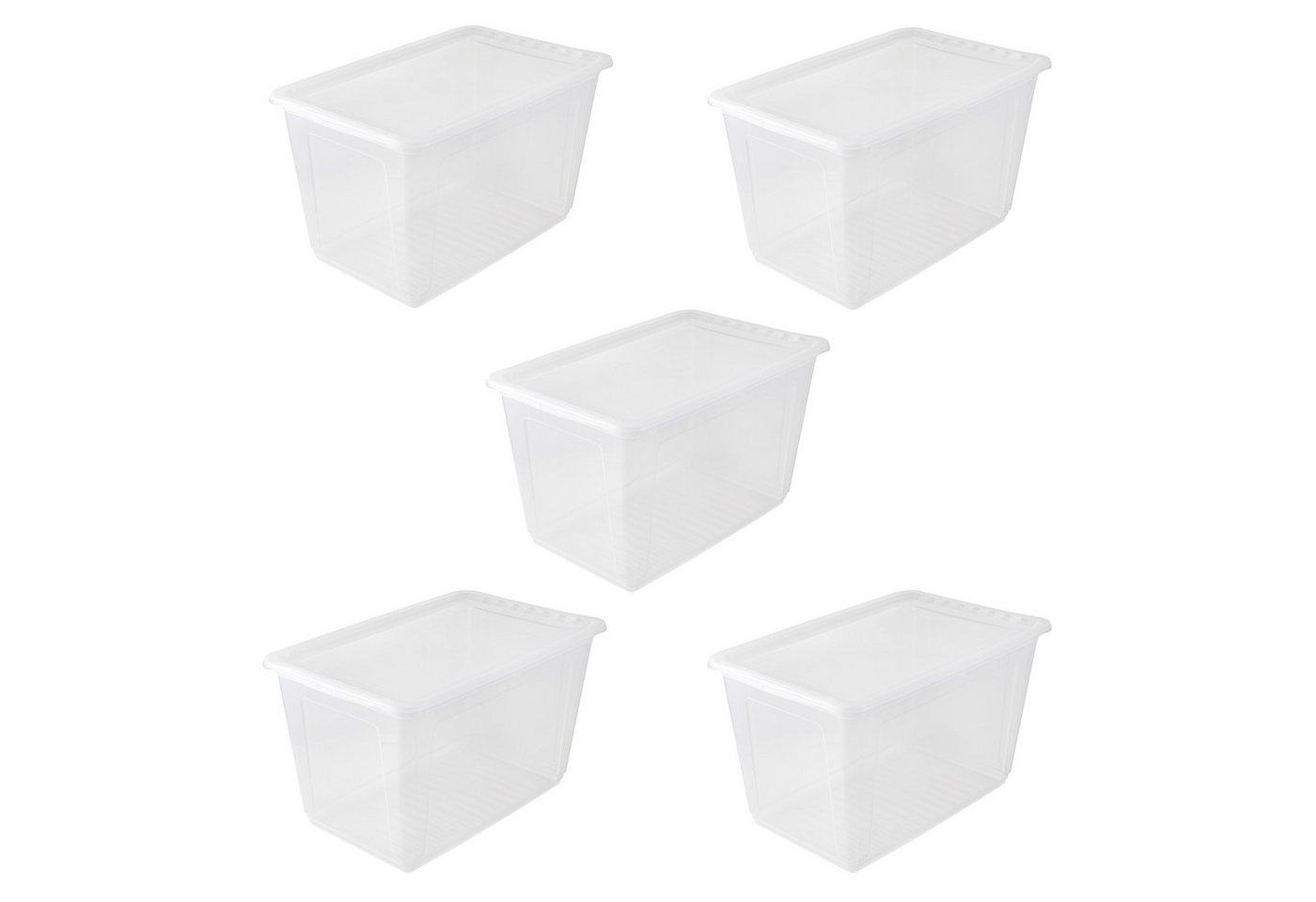 keeeper Aufbewahrungsbox bea, 5er Set, mit Air Control-System 52L, 59 x 39 x 35 cm (Set, 5 St), Air-Control-System, stapelbar von keeeper