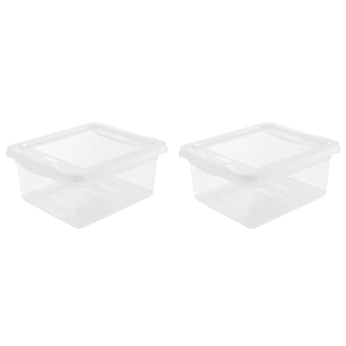 keeeper Aufbewahrungsbox mit Air Control System, 19,5 x 16,5 x 8,5 cm, 1,7 l, Bea, Transparent (Packung mit 2) von keeeper