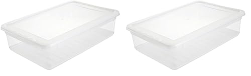 keeeper Aufbewahrungsbox mit Air Control System, 39 x 26,5 x 10 cm, 8 l, Bea, Transparent (Packung mit 2) von keeeper