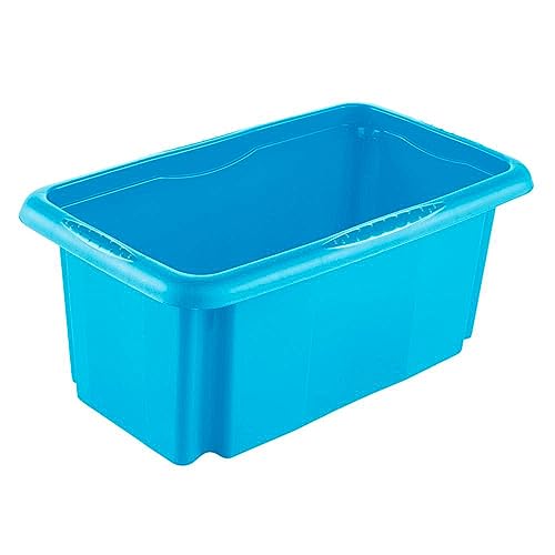 keeeper Aufbewahrungsbox mit Dreh-/Stapelsystem, 35 x 20,5 x 15 cm, 7 l, Emil, Blau von keeeper