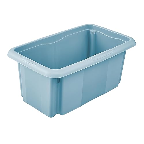 keeeper Aufbewahrungsbox mit Dreh-/Stapelsystem, 35 x 20,5 x 15 cm, 7 l, Emil, Nordic Blue von keeeper