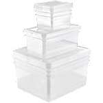 keeeper Aufbewahrungsboxen 30050 Transparent PP 2 x 5,6 L, 3 x 1,7 l, 3 x 18 L (Polypropylen) 8 Stück von keeeper