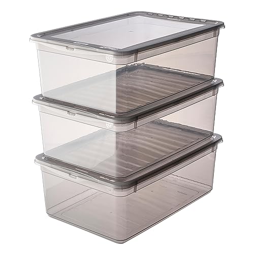 keeeper Aufbewahrungsboxen mit Air Control System, 3-teiliges Set, 3 x 11 l, Bea, Transparent von keeeper