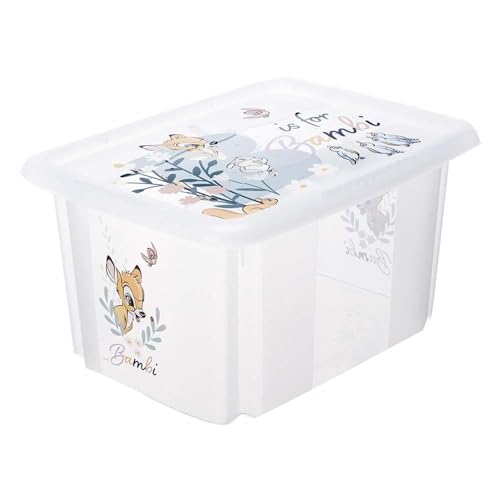 keeeper Bambi Aufbewahrungsbox mit Deckel, Dreh- und stapelbar, Für Kinder, 15 l, Karolina, Transparent von keeeper