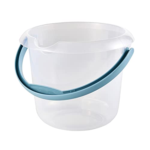 keeeper Eimer mit integrierter Mess-Skala und ergonomischem Griff, 5 l, Mika, Natur-Transparent von keeeper