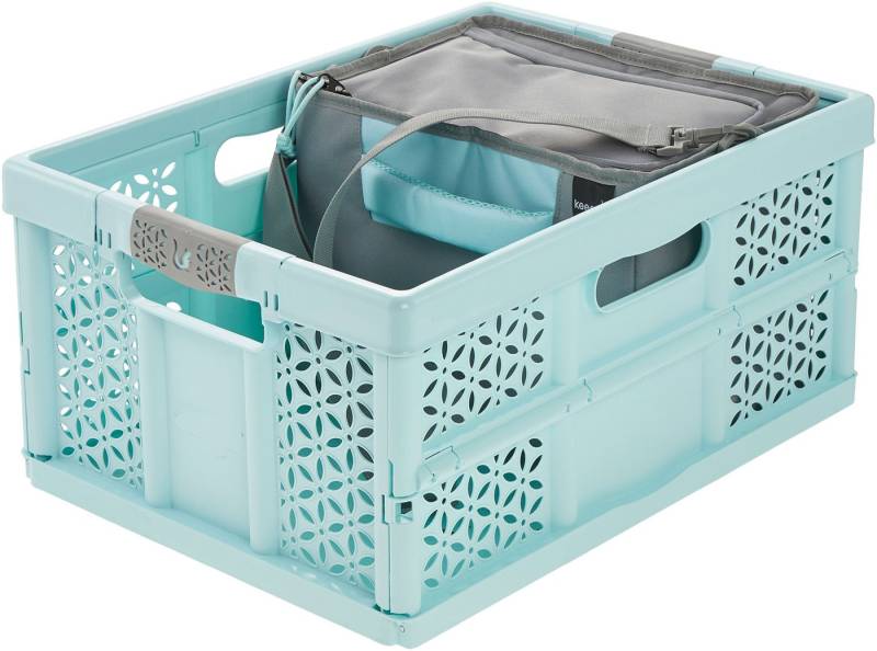 keeeper Klappbox lea 32l und faltbarere Isoliertasche nea 13l, 32 l, Soft-Touch-Griffe, zusammenklappbar, wasserabweisend von keeeper