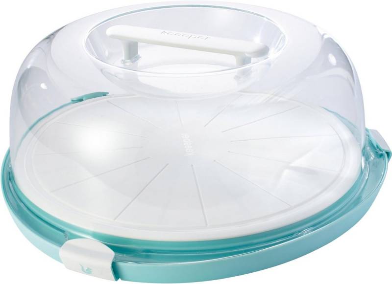 keeeper Kuchentransportbox emilio, Kunststoff, (1-tlg), Tortenbehälter mit Schneiderillen, Servierplatte, Höhe 13,5 cm von keeeper