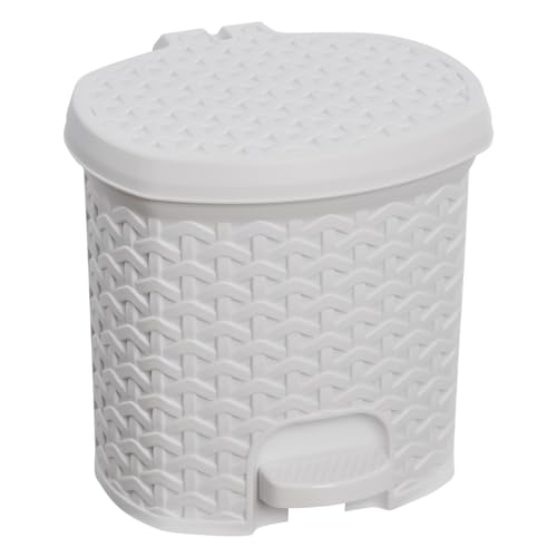 keeeper Treteimer, Mülleimer mit Tretpedal, 3 l, 19,5 x 20,5 x 20,5 cm, Tjark, Weiß (Nordic White) von keeeper