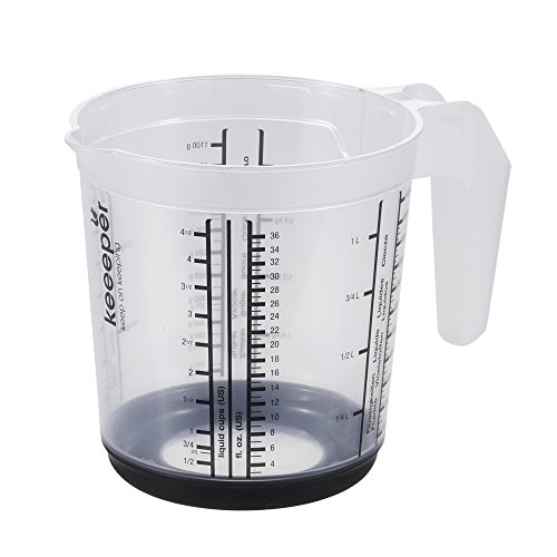 keeeper Messkanne mit Anti-Rutsch-Funktion, 1 l, Massimo, Graphit-Grau von keeeper