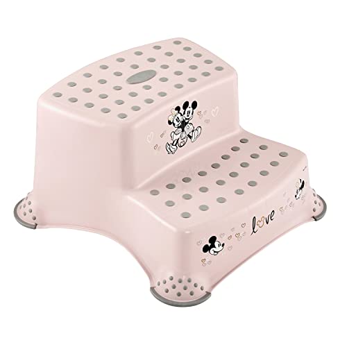 keeeper Minnie Zweistufiger Tritthocker, Ab ca. 3 bis ca. 14 Jahre, Anti-Rutsch-Funktion, Igor, Nordic Pink, Einzelartikel von keeeper