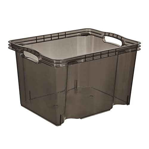 keeeper Multi-Box M Aufbewahrungsbox mit integrierten Griffen, 13,5 l, 35 x 27 x 21 cm, Franz, Crystal Grey keeeper Multi-Box M Aufbewahrungsbox mit integrierten Griffen, 13,5 l, 35 x 27 x 21 cm, Franz, Crystal Grey von keeeper
