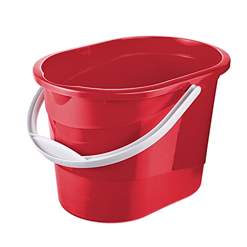 keeeper Putzeimer Thies mit ergonomischem Griff, Griffmulde und Ausguss, 13 l, Oval, 37,5 x 26,5 x 25 cm, Rot keeeper Putzeimer Thies mit ergonomischem Griff, Griffmulde und Ausguss, 13 l, Oval, 37,5 x 26,5 x 25 cm, Rot von keeeper