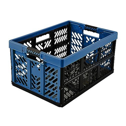 keeeper Stabile Profi-Klappbox mit Soft-Touch Griffen, 45 l, Ben, Eco Blue (Blau) von keeeper