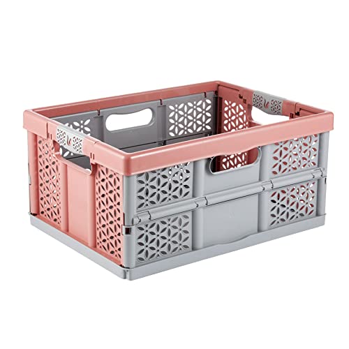 keeeper Stabile Profi-Klappbox mit Soft-Touch Griffen, 48,5 x 35 x 23,5 cm, 32 l, Lea, Nordic Red von keeeper