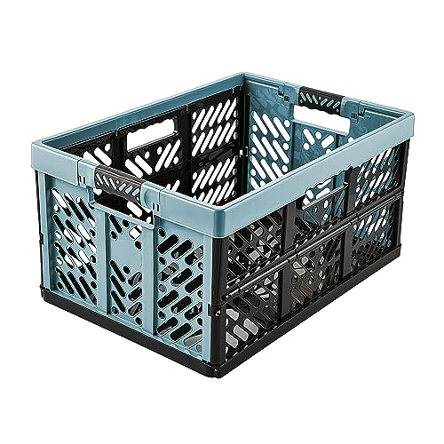 keeeper Stabile Profi-Klappbox mit Soft-Touch Griffen, 54 x 37 x 28 cm, 45 l, Ben, Nordic Blue von keeeper