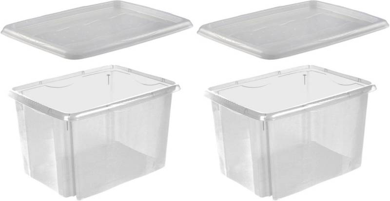 keeeper Stapelbox emil (Set, 2 St), 30 L, mit Deckel, hochwertiger Kunststoff von keeeper
