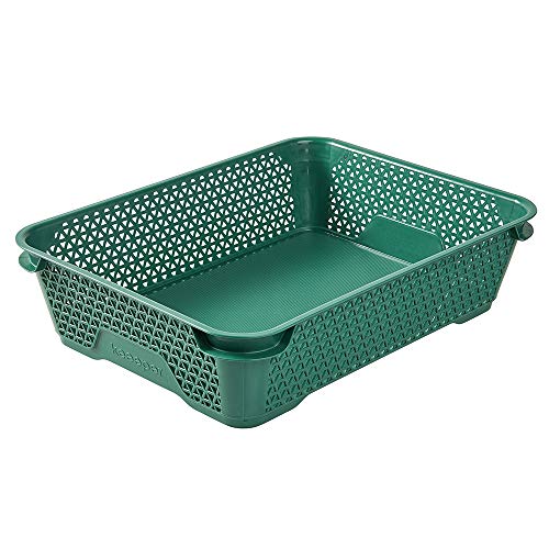 keeeper Stapelkorb, DIN A5, 26,5 x 20 x 7 cm, Mirko Eco Line, Eco-Grün von keeeper
