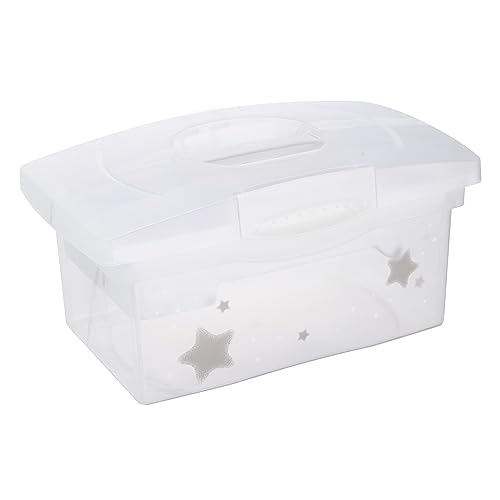 keeeper Stars Traveller, Organizer-Aufbewahrungsbox mit Deckel, Patryk, Nordic White (Weiß) von keeeper