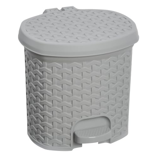 keeeper Treteimer, Mülleimer mit Tretpedal, 3 l, 19,5 x 20,5 x 20,5 cm, Tjark, Grau (Nordic Grey) von keeeper