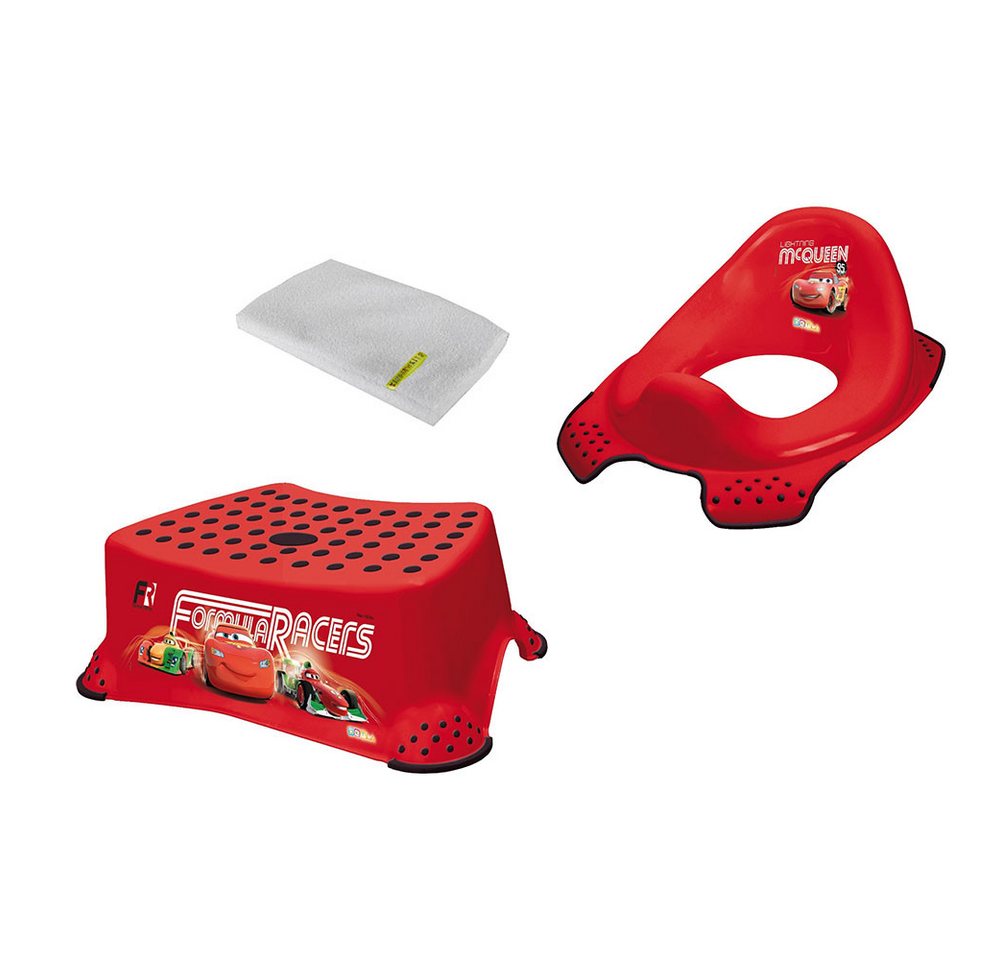 KiNDERWELT Tritthocker Disney Cars 2er Set WC Aufsatz + Hocker von KiNDERWELT