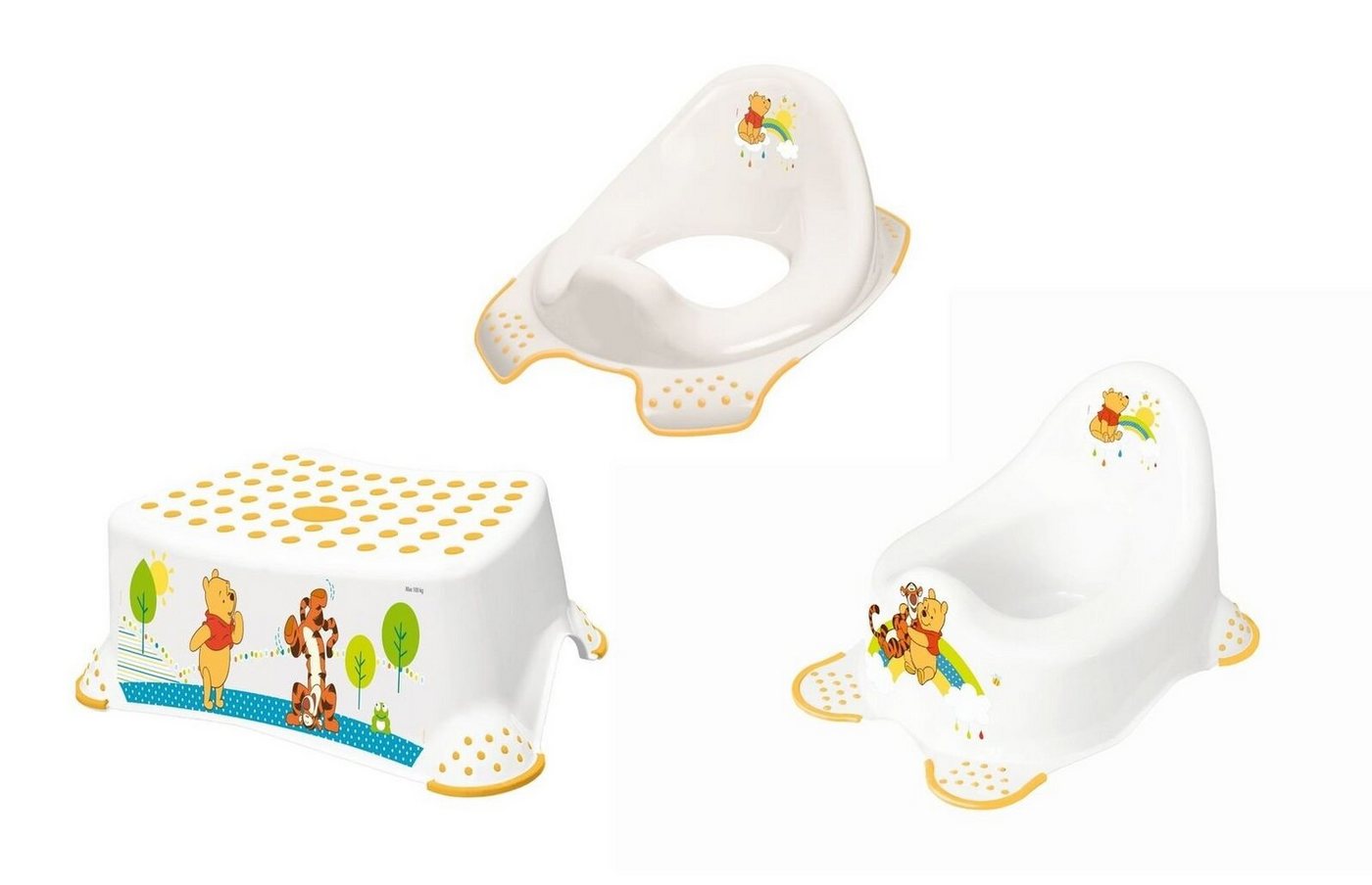 keeeper Tritthocker Disney Winnie Pooh 3er Topf+ WC Aufsatz + Hocker (3er Set) von keeeper