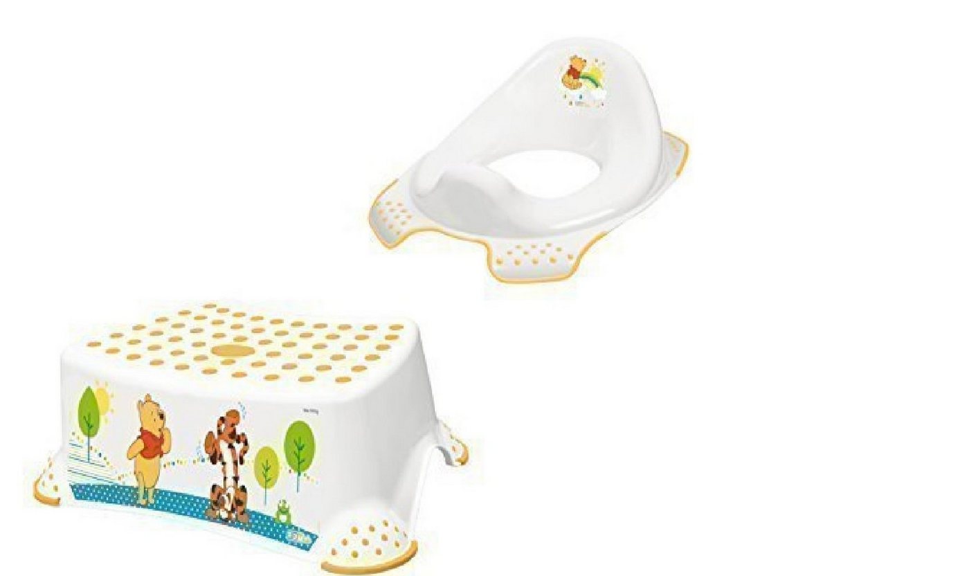 keeeper Tritthocker Winnie Pooh 2er Set weiß WC Aufsatz + Hocker (3er Set) von keeeper