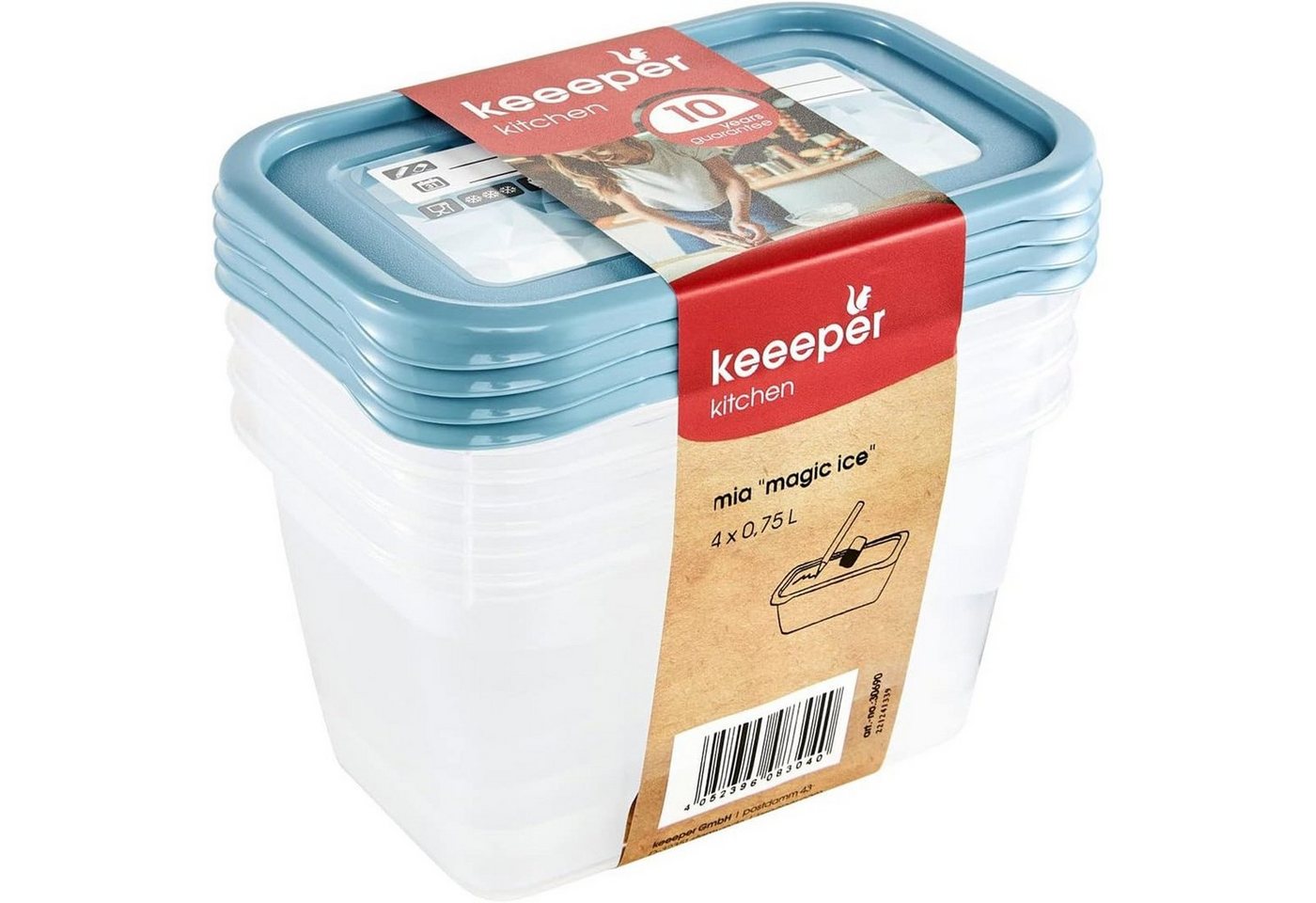 keeeper Vorratsdose 3069068028600, PP, (4-tlg), Set mit 4x750 ml Lebensmittelbehälter Mia Magic von keeeper