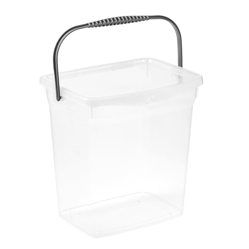 keeeper Waschmittelbox, 6 l, Große Deckelöffnung, Henkel zum Transportieren, 18 x 23 x 24 cm, wim, Natur (Transparent) von keeeper
