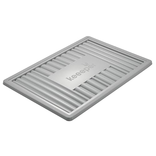 keeeper alex Deckel für Klappbox, Passend für die 45 l Box ben und benno, Schutz der Inhalte, Zum Stapeln der Boxen, Grau (Nordic Grey) von keeeper