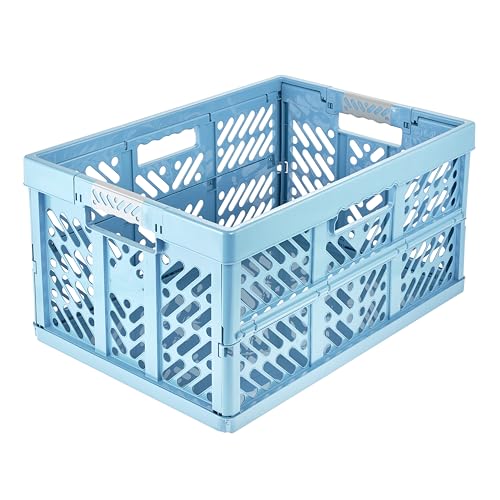 keeeper ben Stabile Profi-Klappbox mit Soft-Touch Griffen, 54 x 37 x 28 cm, 45 l, Eco Line, Blau (Eco Sky Blue) von keeeper