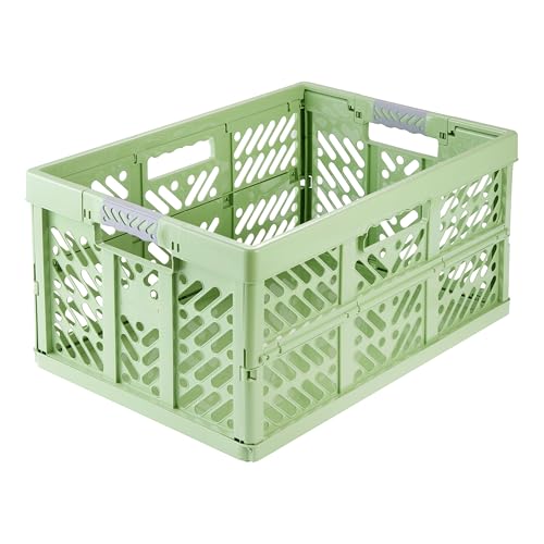 keeeper ben Stabile Profi-Klappbox mit Soft-Touch Griffen, 54 x 37 x 28 cm, 45 l, Eco Line, Grün (Eco Grass Green) von keeeper