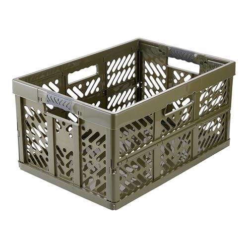 keeeper ben Stabile Profi-Klappbox mit Soft-Touch Griffen, 54 x 37 x 28 cm, 45 l, Grün (Olive) von keeeper