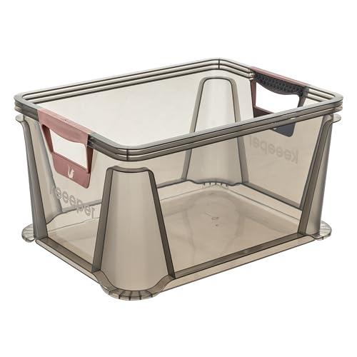 keeeper luis Transportbox mit Softgriffen, 20 l, Euro-Box, Weiche Tragegriffe, Rot (Nordic Red) von keeeper