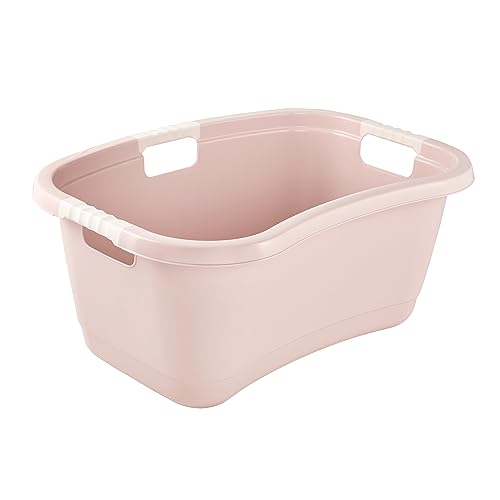 keeeper Ergonomische Wäschewanne, Anti-Rutsch-Softgriffe, 50 l, Janne, Nordic Pink von keeeper