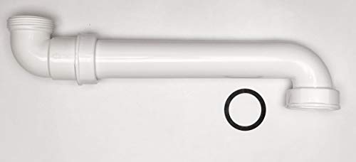 Raumspar-Rohr für Standard-Ablaufsiphon mit 1,5 Zoll-Anschlüssen für Küchenspülen - 25 cm Rohrlänge von keenberk