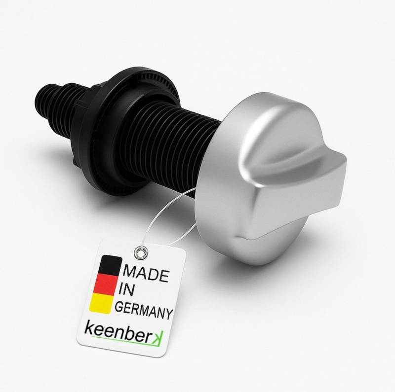 keenberk Küchenspüle Ersatzteil Set Kappe Chrom matt + Drehbetätigung für Excenterventile von keenberk
