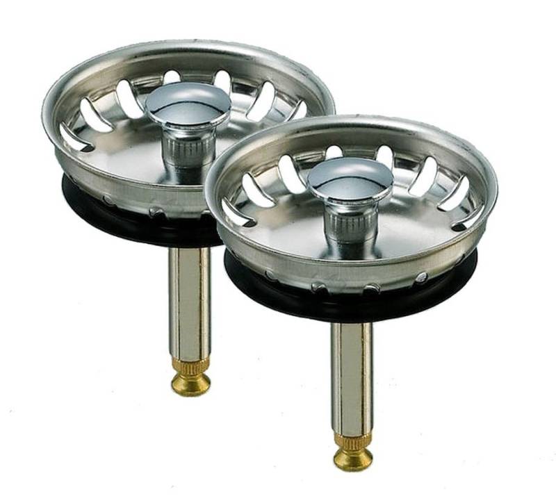 keenberk Siebventil 2er Set Edelstahl Spülen-Ablauf Ø54mm Excenterbedienung f. Teka Spülen von keenberk