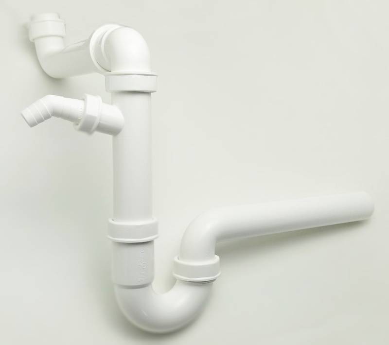 keenberk Siphon Raumsparer Geräteanschluss 1 1/2 Zoll mit 40 mm Anschluss Spüle Küche von keenberk