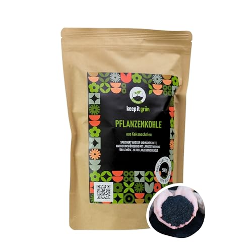 reine Pflanzenkohle - 500g (1,7l) | hochwertige Premium Qualität ohne Zusätze | optimale Körnung | Biokohle - Biochar | natürlicher Bodenverbesserer für Garten, Trenntoilette, Tierstall & Terra Preta von keep it grün