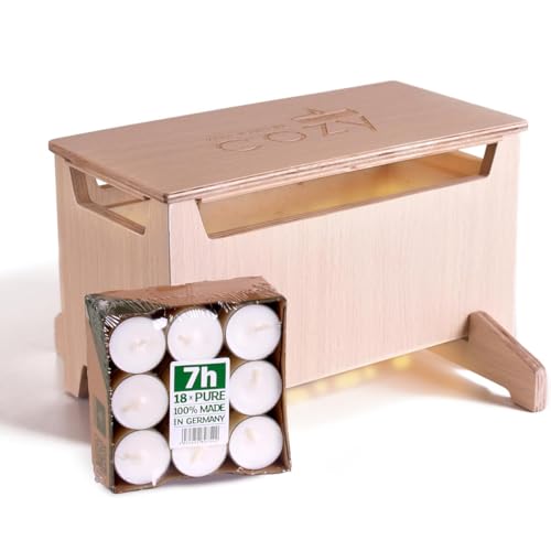 COZY - Die sichere Teelichtheizung, Teelichtofen inklusive 18 Premium Teelichter aus Rapswachs, 2 Fuß Version COZY - Die sichere Teelichtheizung, Teelichtofen inklusive 18 Premium Teelichter aus Rapswachs, 2 Fuß Version von keep your life COZY